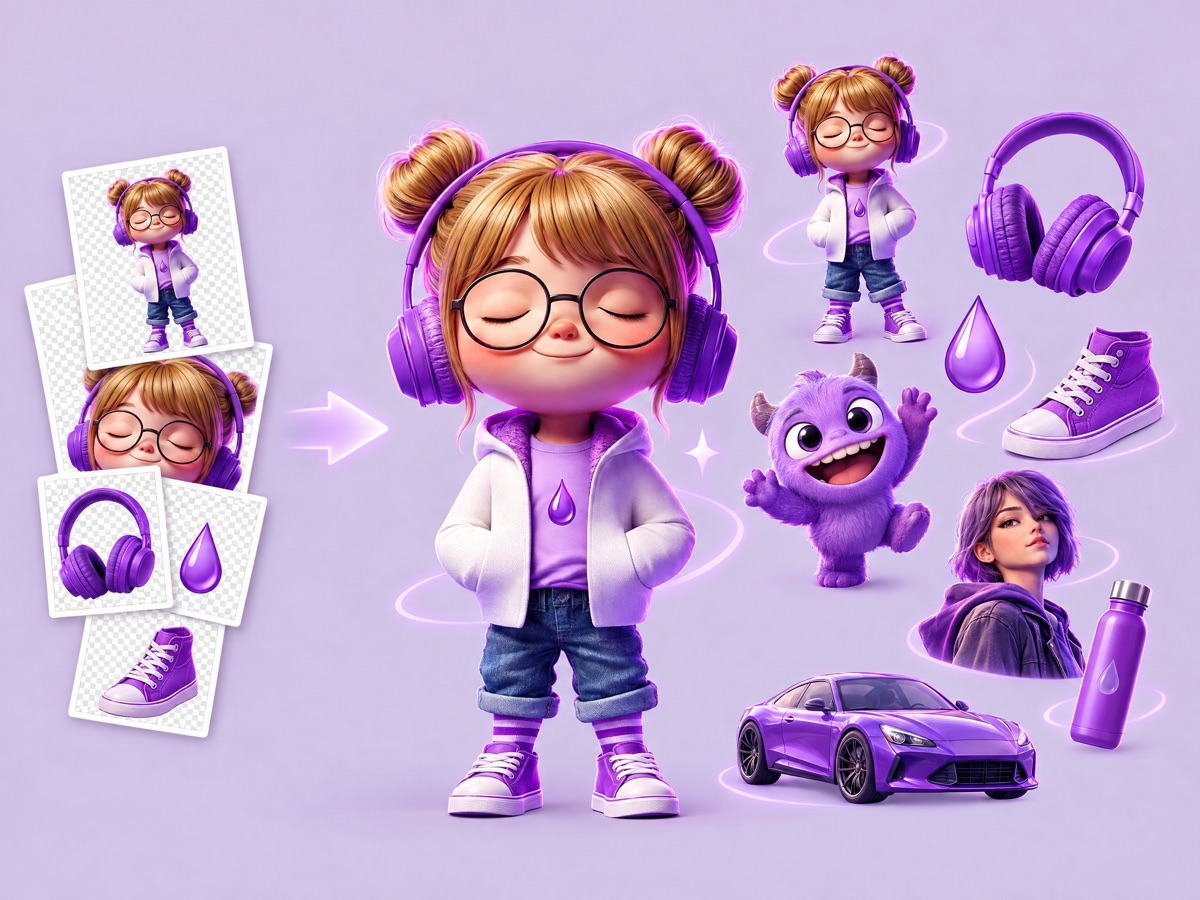 Several images with their subjects cut out